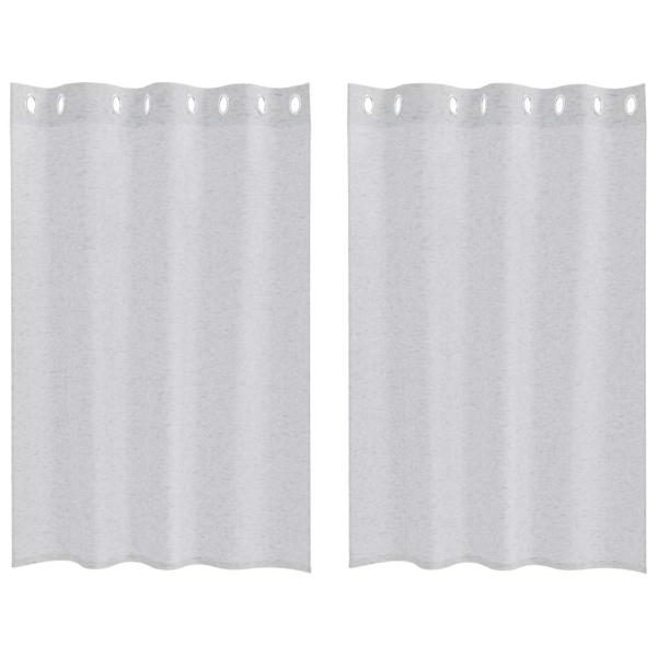 Vorhänge mit Vorhängen 2 pcs Hellgrau 140 x 140 cm Polyester