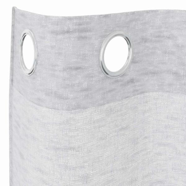 Vorhänge mit Vorhängen 2 pcs Hellgrau 140 x 245 cm Polyester