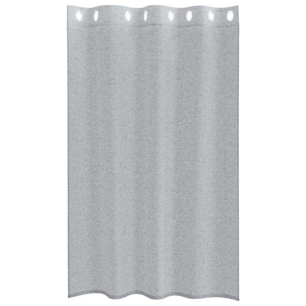 Vorhänge mit Vorhängen 2 pcs Dunkelgrau 140 x 175 cm Polyester