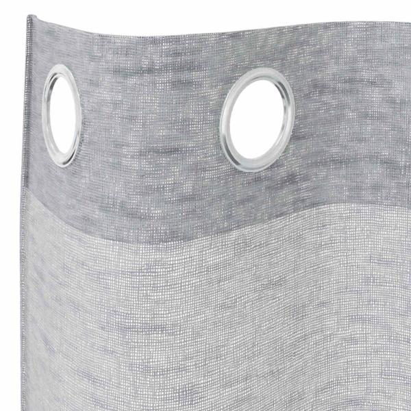 Voile-Vorhang 2 Stk. Dunkelgrau 225 x 140 cm Polyester