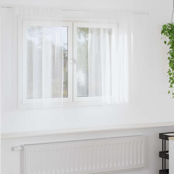 ARDEBO.de - Vorhänge mit Vorhängen 2 pcs Weiß 140 x 140 cm Polyester