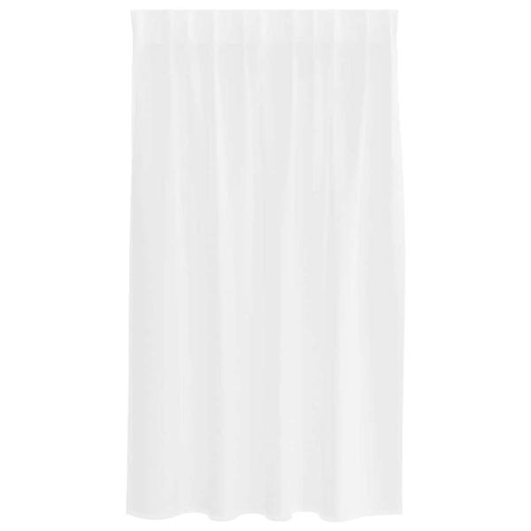 Vorhänge mit Vorhängen 2 pcs Weiß 140 x 140 cm Polyester