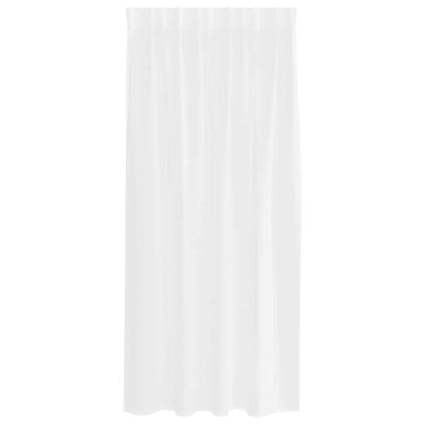 Vorhänge mit Vorhängen 2 pcs Weiß 140 x 175 cm Polyester
