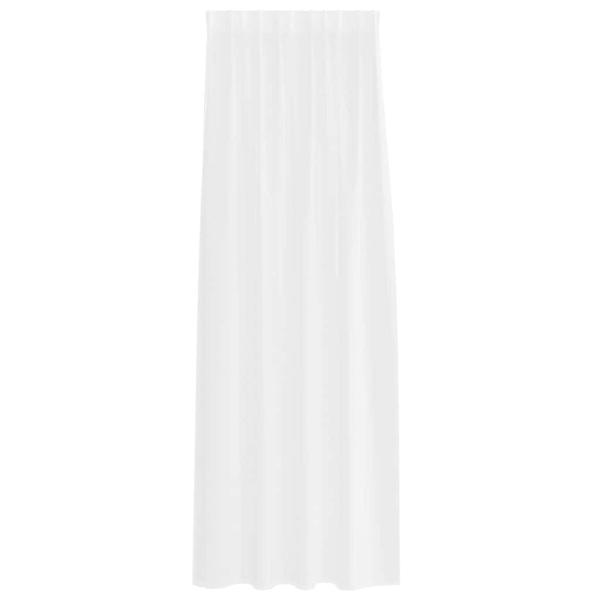 Vorhänge mit Vorhängen 2 pcs Weiß 140 x 245 cm Polyester