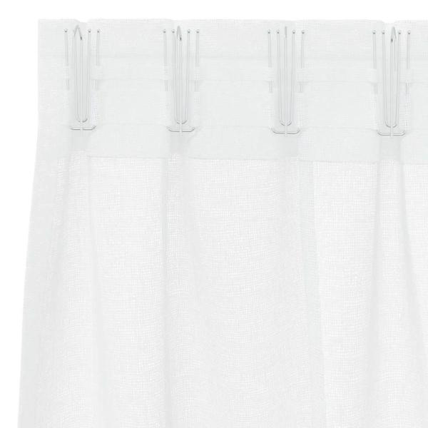 Vorhänge mit Vorhängen 2 pcs Weiß 140 x 245 cm Polyester