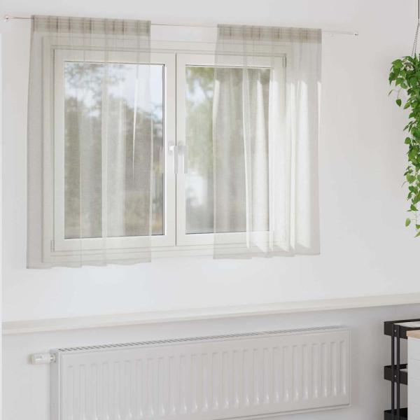 ARDEBO.de - Vorhänge mit Vorhängen 2 pcs Cremefarben 140 x 140 cm Polyester