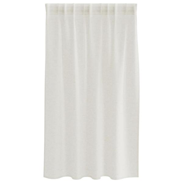 Vorhänge mit Vorhängen 2 pcs Cremefarben 140 x 140 cm Polyester