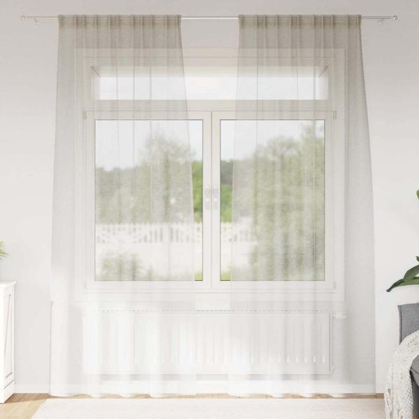 ARDEBO.de - Vorhänge mit Vorhängen 2 pcs Cremefarben 140 x 225 cm Polyester