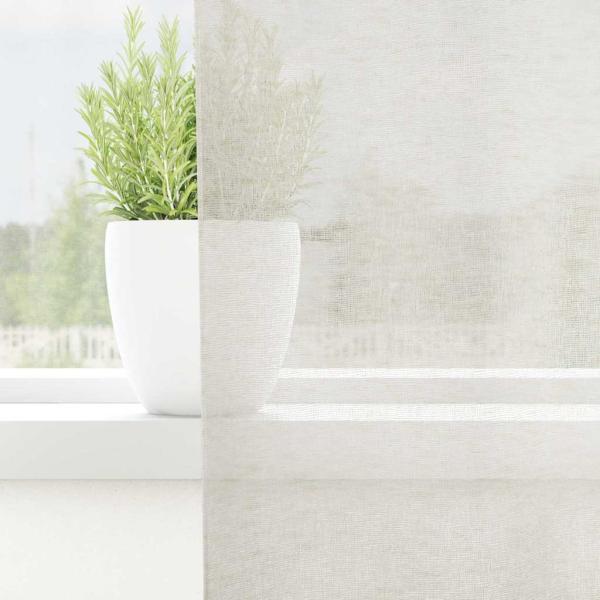 Vorhänge mit Vorhängen 2 pcs Cremefarben 140 x 245 cm Polyester