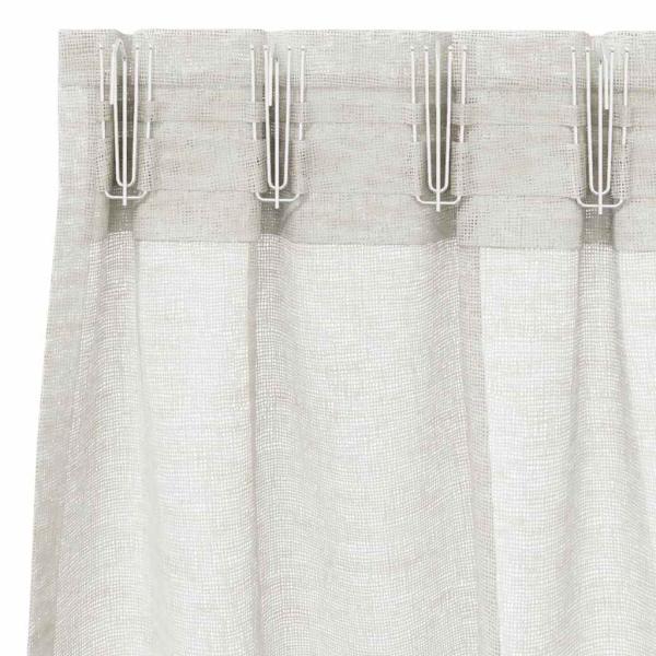 Vorhänge mit Vorhängen 2 pcs Cremefarben 140 x 245 cm Polyester