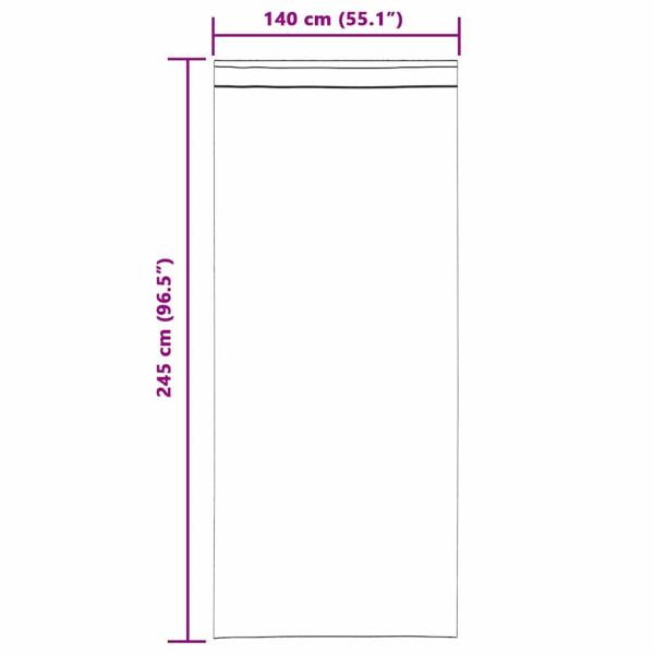 Vorhänge mit Vorhängen 2 pcs Cremefarben 140 x 245 cm Polyester