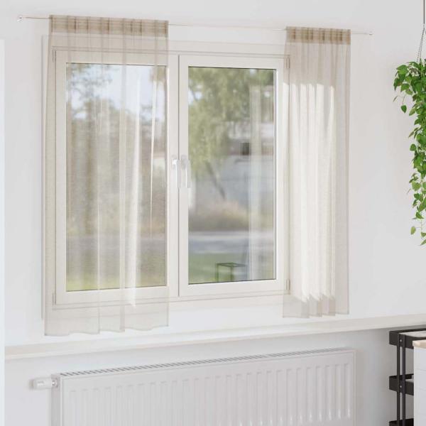ARDEBO.de - Vorhänge mit Vorhängen 2 pcs Sand 140 x 175 cm Polyester
