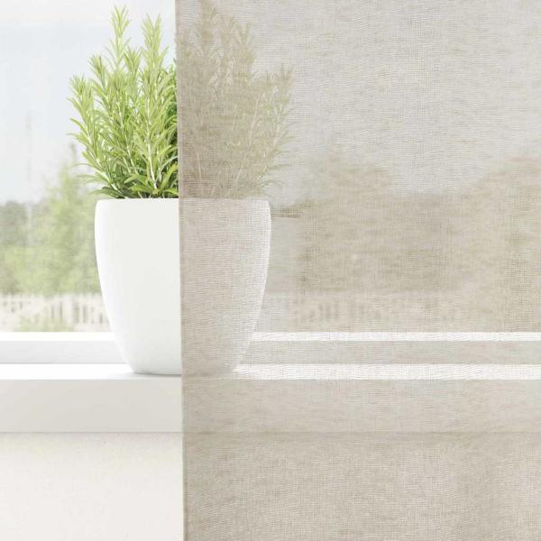 Vorhänge mit Vorhängen 2 pcs Sand 140 x 260 cm Polyester