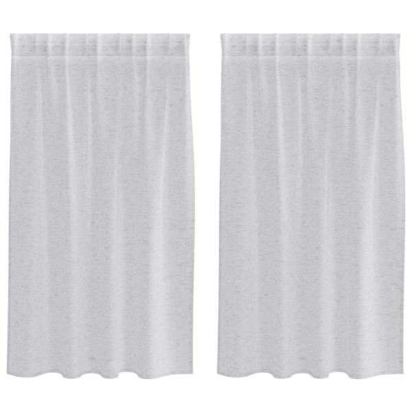 Vorhänge mit Vorhängen 2 pcs Hellgrau 140 x 140 cm Polyester