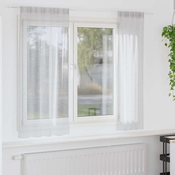 ARDEBO.de - Vorhänge mit Vorhängen 2 pcs Hellgrau 140 x 175 cm Polyester