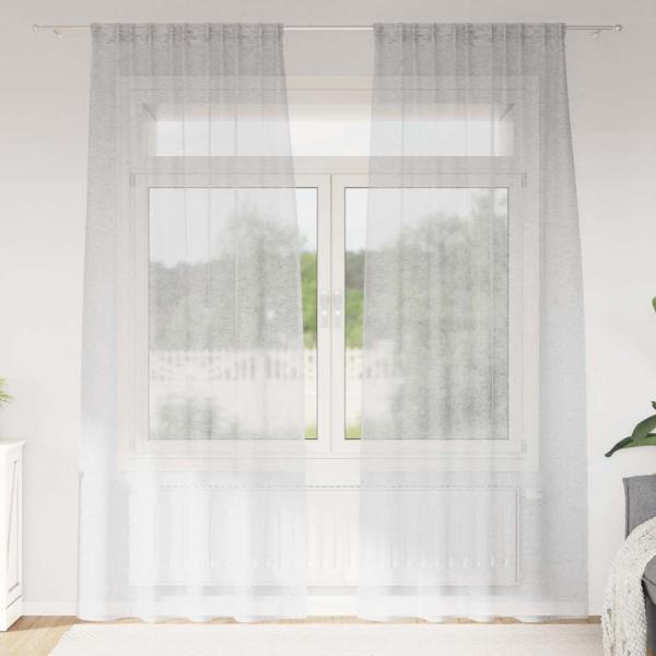 ARDEBO.de - Vorhänge mit Vorhängen 2 pcs Hellgrau 140 x 225 cm Polyester