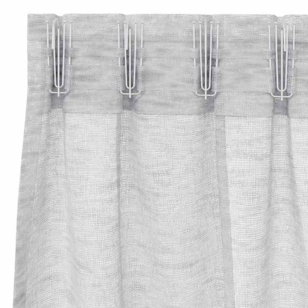 Vorhänge mit Vorhängen 2 pcs Hellgrau 140 x 225 cm Polyester