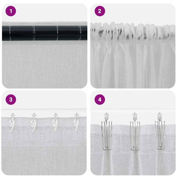 Vorhänge mit Vorhängen 2 pcs Hellgrau 140 x 225 cm Polyester