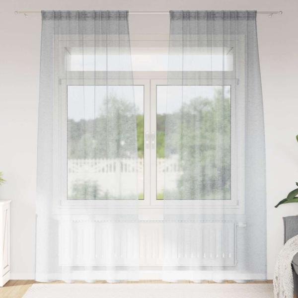 ARDEBO.de - Vorhänge mit Vorhängen 2 pcs Dunkelgrau 140 x 245 cm Polyester