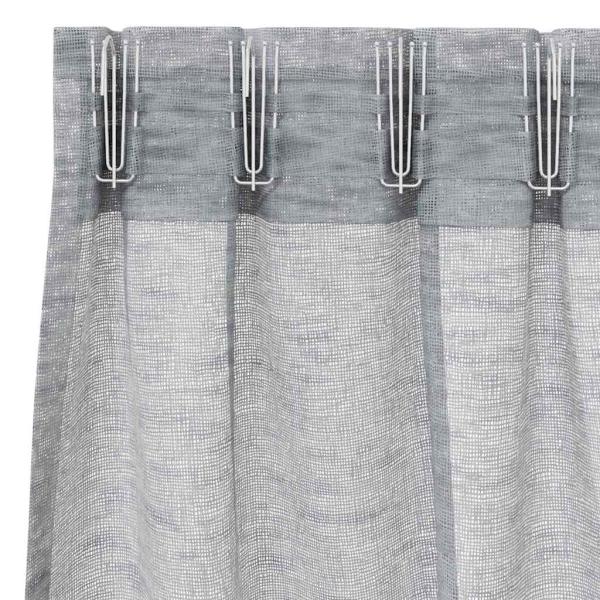 Vorhänge mit Vorhängen 2 pcs Dunkelgrau 140 x 245 cm Polyester