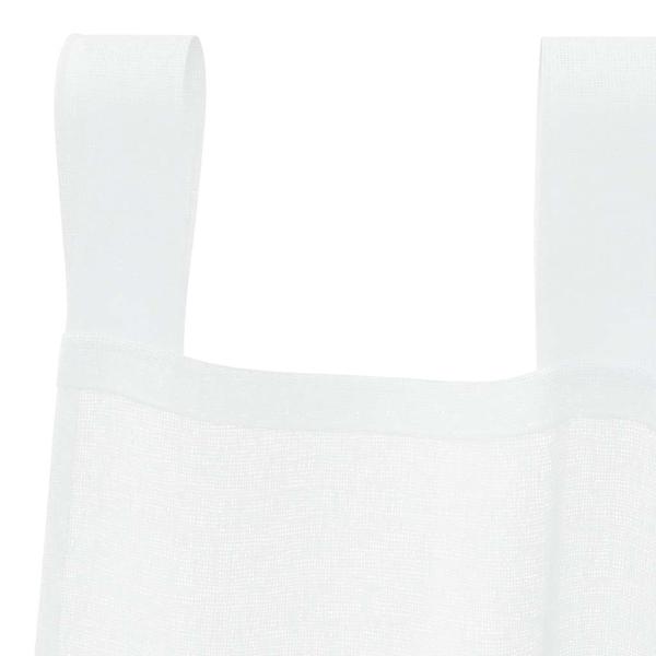 Vorhänge mit Vorhängen 2 pcs Weiß 140 x 140 cm Polyester