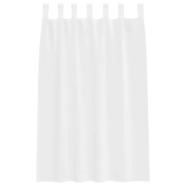 Vorhänge mit Vorhängen 2 pcs Weiß 140 x 175 cm Polyester