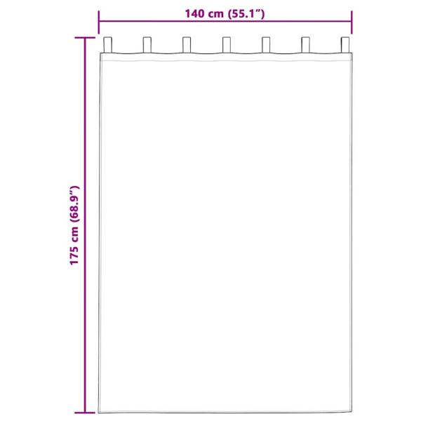 Vorhänge mit Vorhängen 2 pcs Weiß 140 x 175 cm Polyester