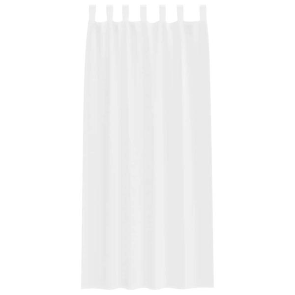 Vorhänge mit Vorhängen 2 pcs Weiß 140 x 245 cm Polyester