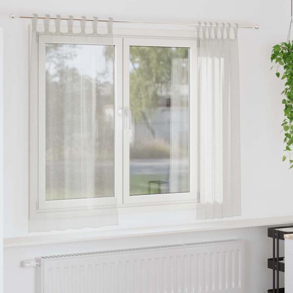 ARDEBO.de - Vorhänge mit Vorhängen 2 pcs Cremefarben 140 x 175 cm Polyester