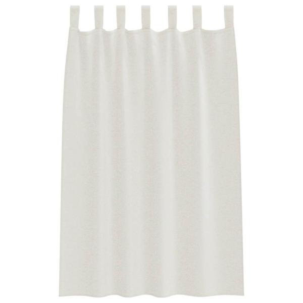Vorhänge mit Vorhängen 2 pcs Cremefarben 140 x 175 cm Polyester