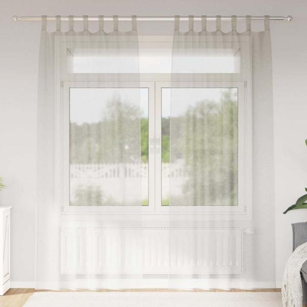 ARDEBO.de - Vorhänge mit Vorhängen 2 pcs Cremefarben 140 x 260 cm Polyester