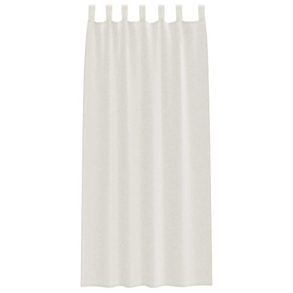 Vorhänge mit Vorhängen 2 pcs Cremefarben 140 x 260 cm Polyester