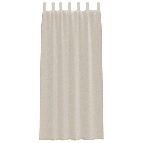 Vorhänge mit Vorhängen 2 pcs Sand 140 x 225 cm Polyester