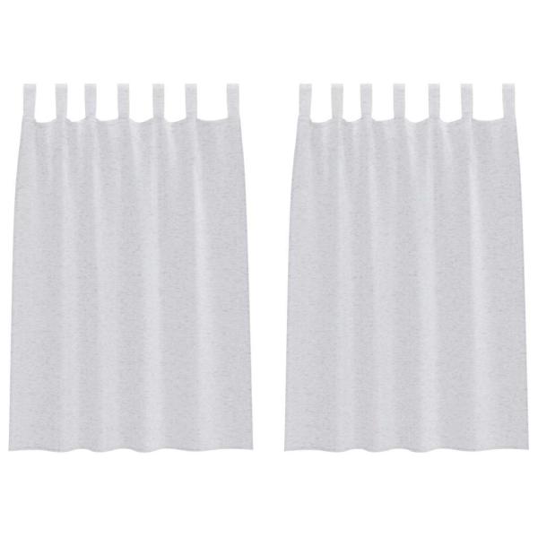 Vorhänge mit Vorhängen 2 pcs Hellgrau 140 x 140 cm Polyester