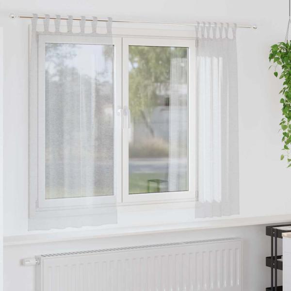 ARDEBO.de - Vorhänge mit Vorhängen 2 pcs Hellgrau 140 x 175 cm Polyester