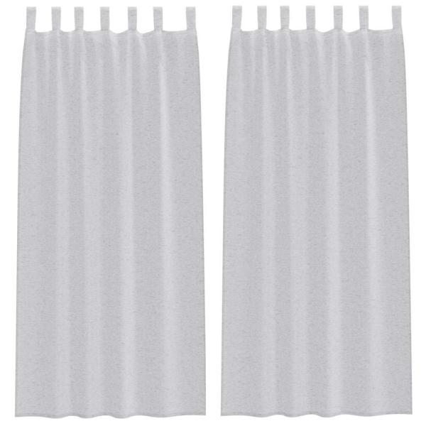 Vorhänge mit Vorhängen 2 pcs Hellgrau 140 x 260 cm Polyester