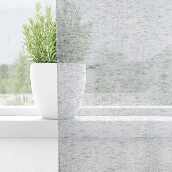 Vorhänge mit Vorhängen 2 pcs Dunkelgrau 140 x 245 cm Polyester