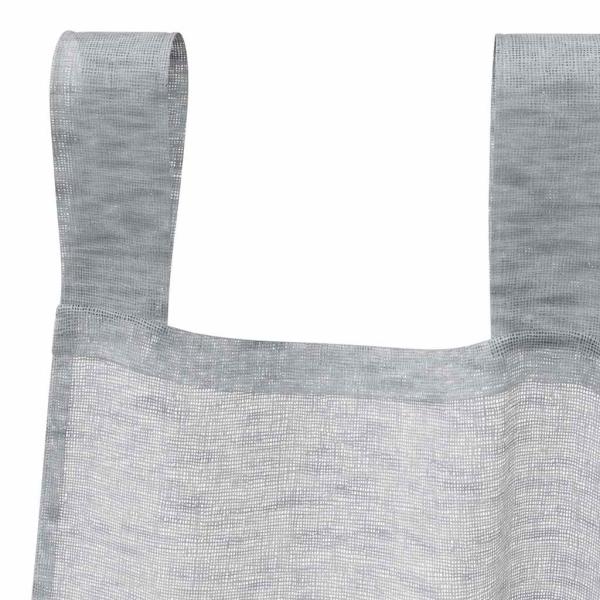Voile-Vorhang 2 Stk. Dunkelgrau 245 x 140 cm Polyester