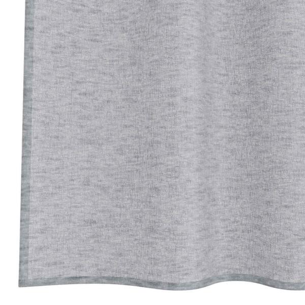 Voile-Vorhang 2 Stk. Dunkelgrau 260 x 140 cm Polyester