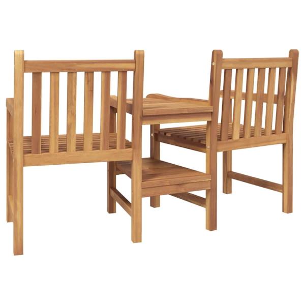 Outdoor-Stühle mit Regal Braun 152 x 63 x 89 cm Teak-Massivholz