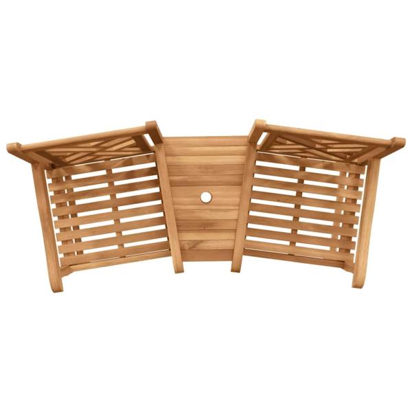 Outdoor-Stühle mit Regal Lattice Braun 152 x 63 x 89 cm Teak-Massivholz