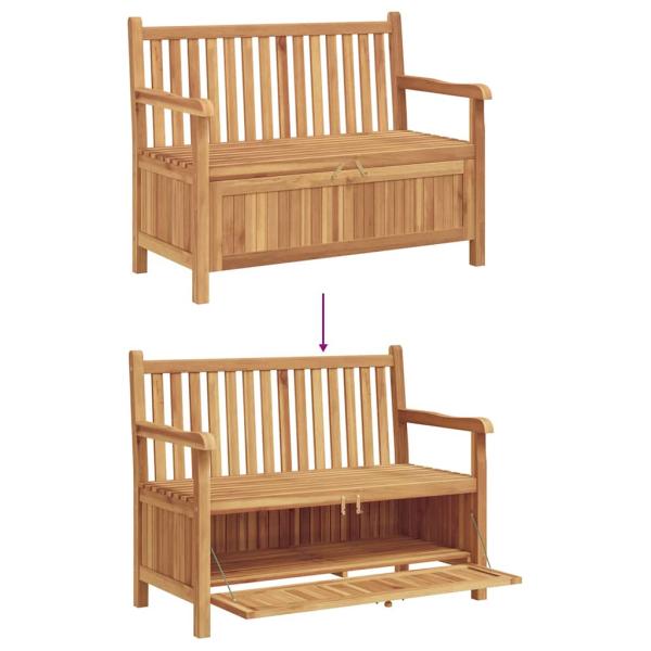 Gartenaufbewahrungsbank Braun 228 x 60 x 90 cm Teak-Massivholz