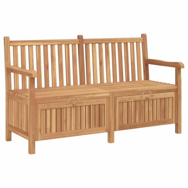 Gartenaufbewahrungsbank Braun 150 x 60 x 90 cm Teak-Massivholz