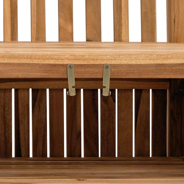 Gartenaufbewahrungsbank Braun 150 x 60 x 90 cm Teak-Massivholz