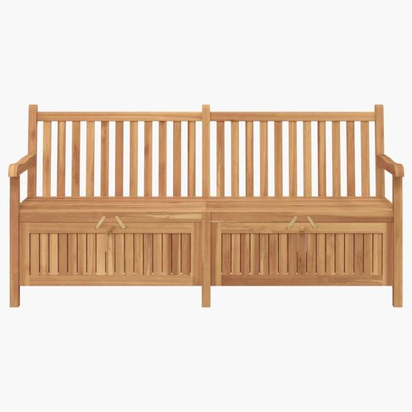 Gartenaufbewahrungsbank Braun 228 x 60 x 90 cm Teak-Massivholz
