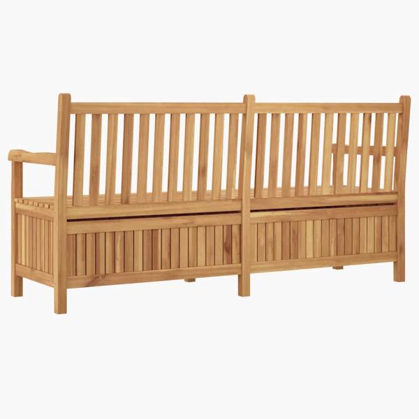 Gartenaufbewahrungsbank Braun 228 x 60 x 90 cm Teak-Massivholz