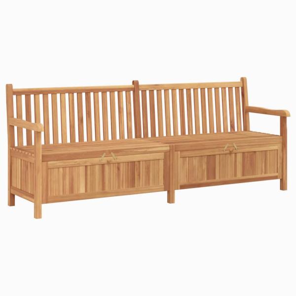 Gartenaufbewahrungsbank Braun 228 x 60 x 90 cm Teak-Massivholz