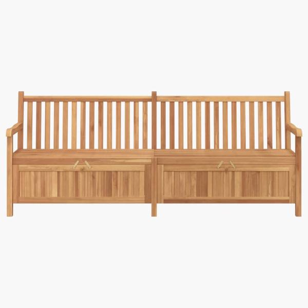 Gartenaufbewahrungsbank Braun 228 x 60 x 90 cm Teak-Massivholz