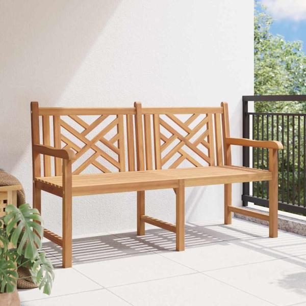 Gartenbank Braun 150 x 60 x 90 cm Teak-Massivholz
