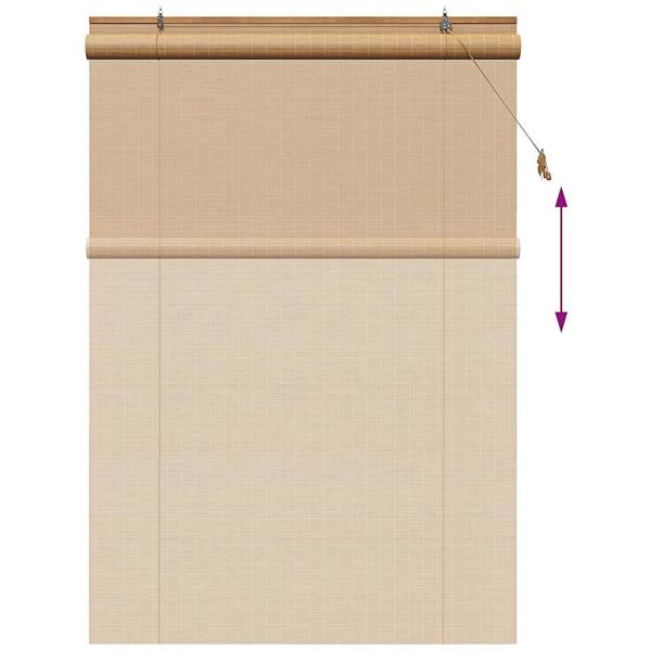 Rollo Braun 150 x 220 cm Bambus